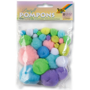 folia Pompons, 100 pièces, tailles et couleurs assorties
