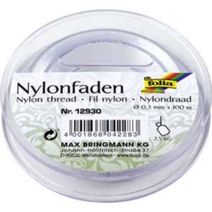 folia Fil nylon en bobine, 0,3 mm x 100 m, transparent