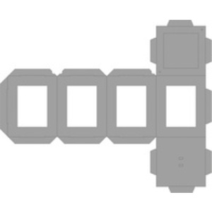 folia Pièces en carton pour mini lanterne, bleu