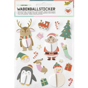 folia Sticker boule en papier de Noël CHRISTMAS