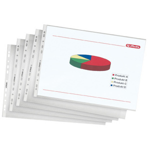 herlitz Pochette perforée, A3 paysage, grainé, 0,08 mm