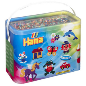 Hama Perles à repasser midi 'mélange', 30.000 pièces, seau