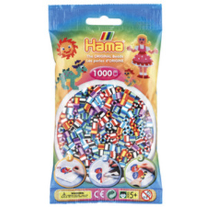 Hama Perles à repasser midi 'perles à rayures Mix 90', dans