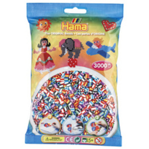 Hama Perles à repasser midi 'perles à rayures Mix 90', dans