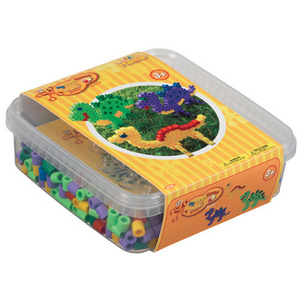 Hama Perles à repasser maxi + plaque 'dinosaure', en boîte