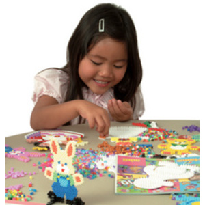 Hama Perles à repasser midi, sachet, 3000 pièces, blanc