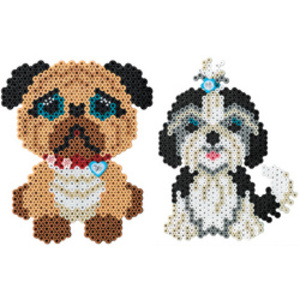 HAMA Perles à repasser midi 'Les copains chiens', coffret