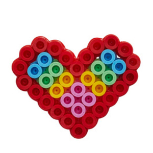 Hama Perles à repasser maxi 'Petit coeur', sous blister