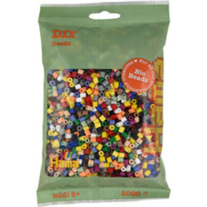 Hama Perles à repasser Bio midi, sachet, 'mix 15 couleurs'