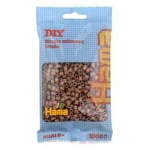 Hama Perles à repasser midi, dans un sachet, bois de rose