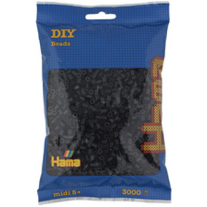 HAMA Perles à repasser midi, sachet de 3.000, jaune