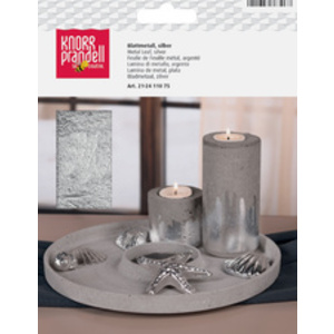 KNORR prandell Métal en feuille, 140 x 140 mm, argent