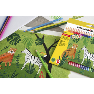 EBERHARD FABER Crayon de couleur COLORI, étui carton de 12