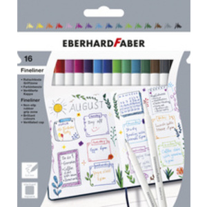 EBERHARD FABER Feutre pointe fine, étui en carton de 16