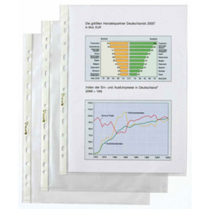 HETZEL pochettes perforées Top Qualité, format A4, en PP,