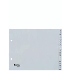 HETZEL Intercalaires en plastique, A-Z, A4 mi-haut, 20