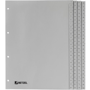 HETZEL Intercalaires en plastique, chiffres, A4, 1-31, PP