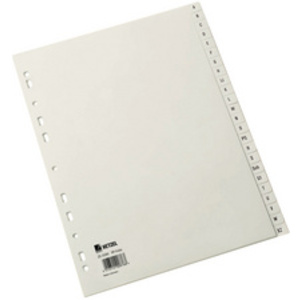 HETZEL Intercalaires en plastique, A-Z, A4 extra large
