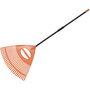 Bradas Râteau à feuilles avec manche métallique, 26 dents