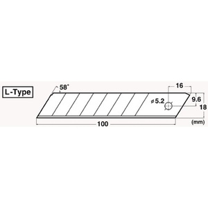 NT Cutter Lame de rechange BL-150P, 18 mm