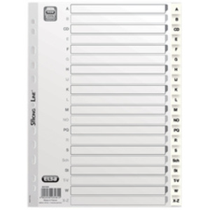 ELBA Intercalaires en plastique, A-Z, A4, 20 touches, blanc