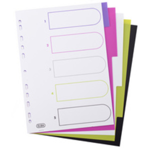 Oxford Intercalaires en plastique myColour, A4, 12 touches