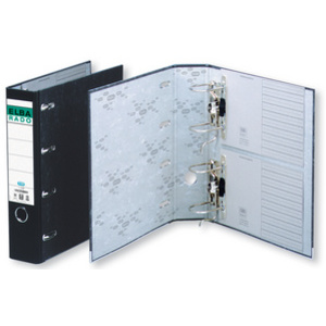 ELBA classeur double mécanisme rado, largeur dos: 75 mm,noir