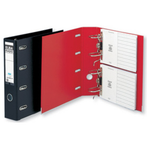 ELBA classeur double rado plast, largeur de dos 75 mm, noir