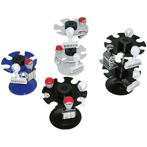 WEDO Porte-timbres, pour 6 timbres, rond, gris lumière