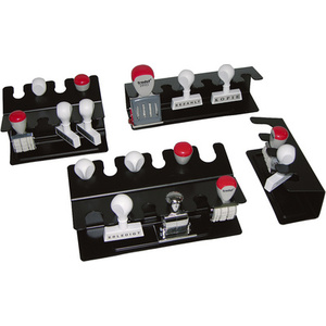 WEDO Porte-timbres, pour 4 timbres, droit, noir