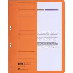 ELBA Chemise à oeillets en carton, orange, Classement