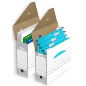 ELBA Boîte d'archives, largeur 100 mm, A4, gris / blanc