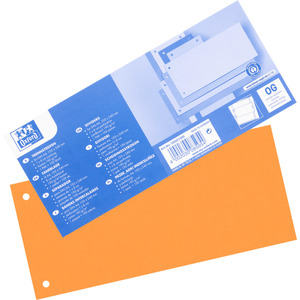 Oxford Intercalaires en carton, pour format A4, orange
