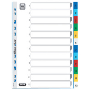 Oxford Intercalaire en plastique, A4+, coloré, 10 pièces