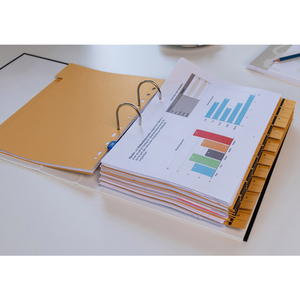 Oxford Intercalaire avec perforation, A4 extra large, jaune