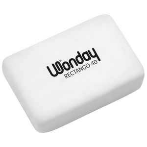 Wonday Gomme en plastique RECTANGO 40, blanc