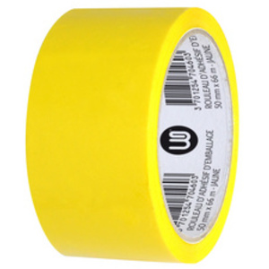Wonday Ruban adhésif d'emballage, en PP, 50 mm x 66 m, jaune