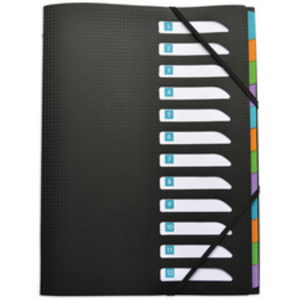 Oxford Trieur Memphis, A4, 12 positions, noir - 52987