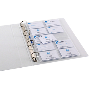 Oxford pochette pour cartes de visite,format A4, PP, 0,09 mm  - 51549