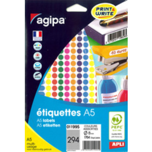 agipa Pastille de couleur, diamètre: 24 mm, rond, jaune