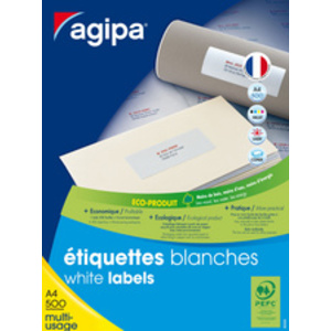 agipa Etiquette universelle, 70 x 35 mm, blanc