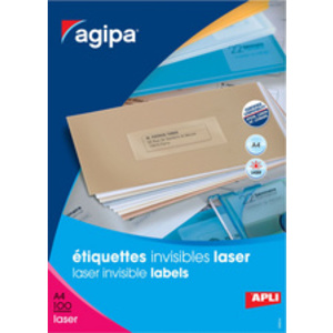 APLI Etiquettes translucides, 70 x 37 mm
