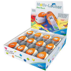 WEDO Perforateurs à motif, grand, présentoir de 12, assorti