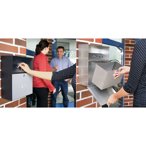 WEDO Cendrier mural avec toit de protection, en t'le d'acier