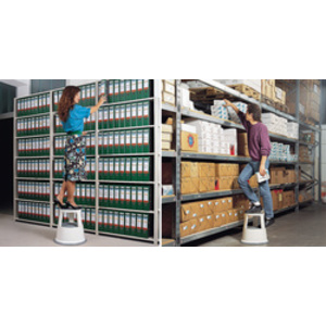 WEDO Tabouret marchepied, en métal, RAL 7012, gris  - 63562