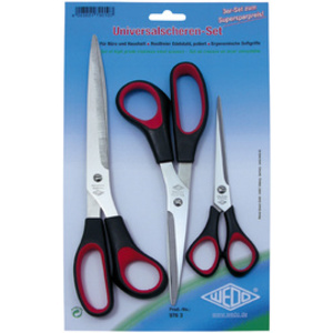 WEDO Kit de ciseaux universels, 3 pièces, 160 / 210 / 255 mm