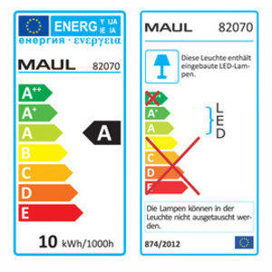 MAUL Lampe de bureau à LED MAULprimus, dimmable, argent/noir