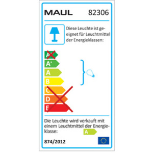 MAUL Lampe de bureau MAULstudy, écartement 55 mm, argent