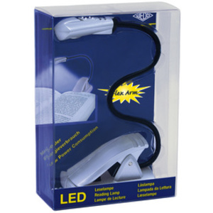 WEDO Lampe de lecture LED avec clip, mobile, 1 LED, noir