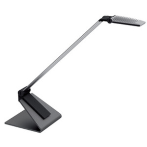 MAUL Lampe de bureau à LED Maulsolaris, socle, argent